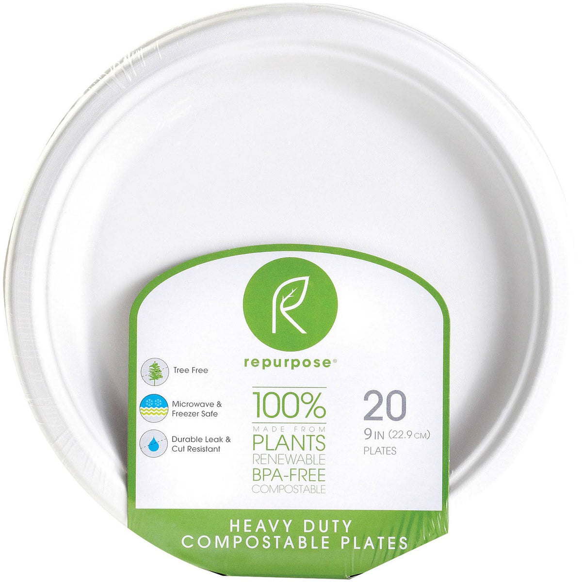 Compostable 9" Bagasse Plates 12 pack X615068
