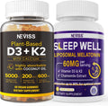 Vitamin D3K2 5000IU Gummies + Melatonin 60mg for Adults Q6509