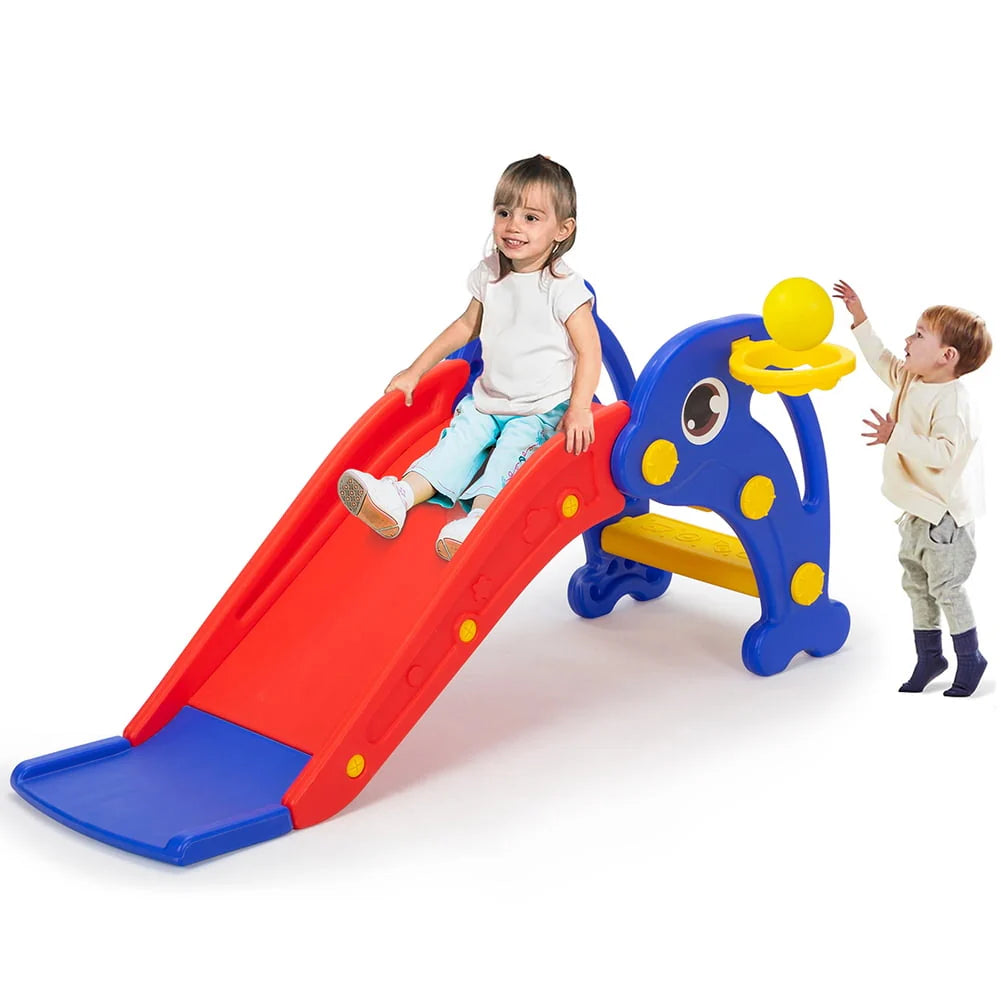 Toddler Slide with Basketball Hoop, Ball and Ladder K6533