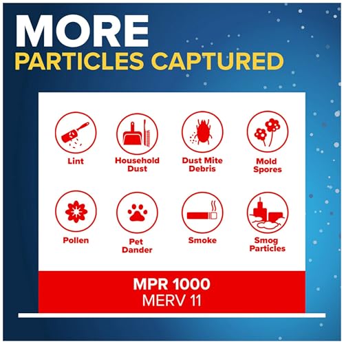 16x25x1 Pleated Electrostatic Air Filter, MERV 11, 4 Pack A8747