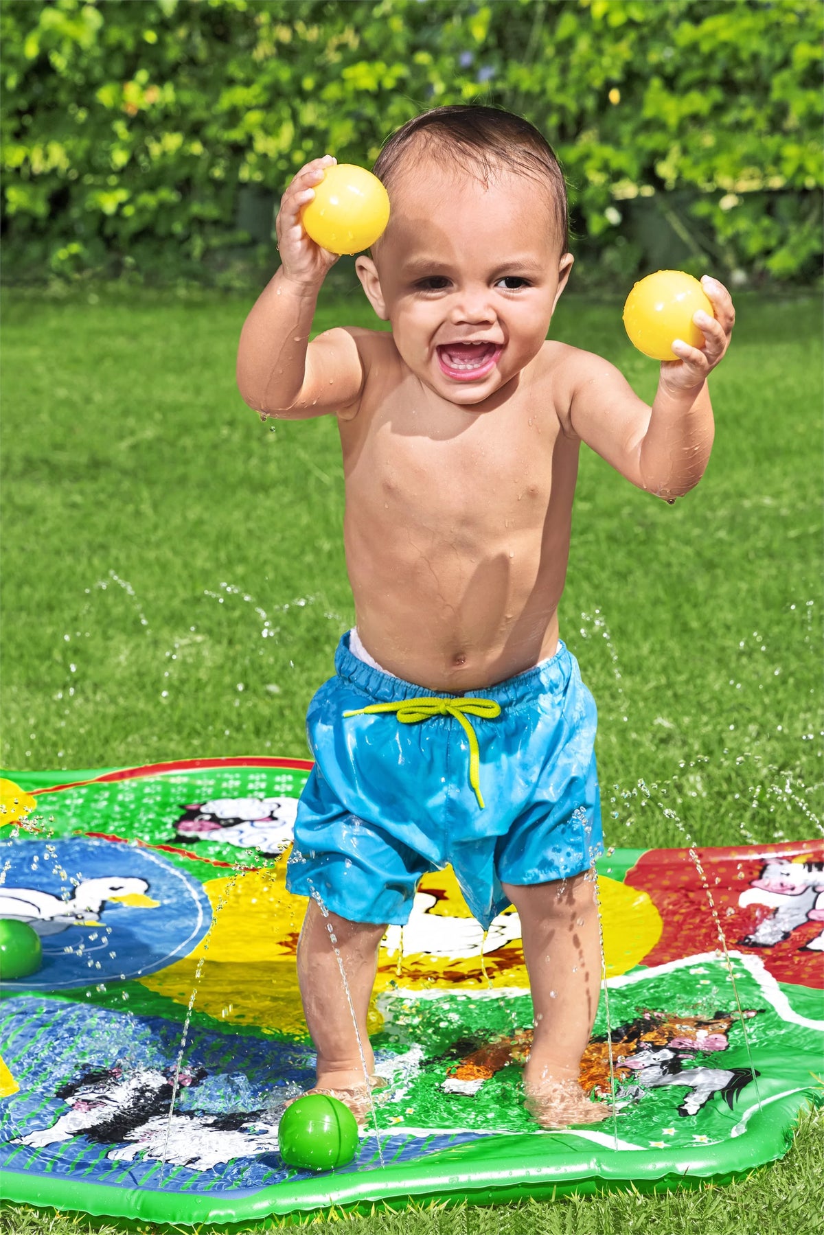 Multicolor Sprinkler Splash Pad 65 in. x 44 in. D390235