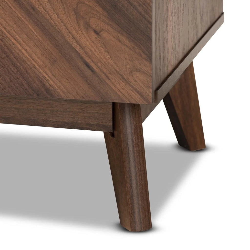 Walnut Brown Wood 3-Drawer Storage Chest N8301