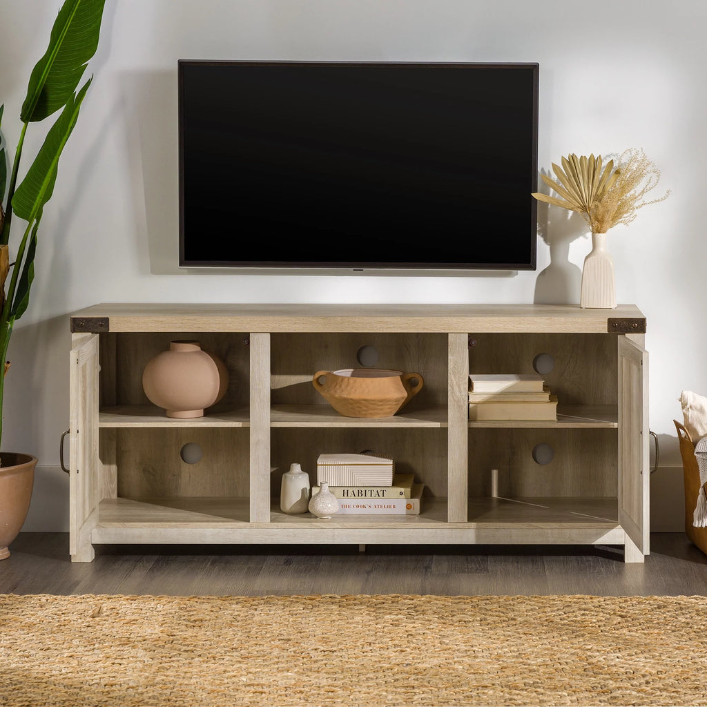 Modern Farmhouse Barn Door TV Stand E21778