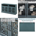53 inch Wooden TV Console with Glass Door and Adjustable Shelves C3564