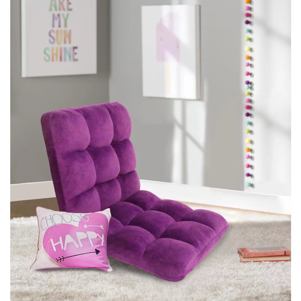 Purple Microfiber Quilted Recliner Chair Z94264