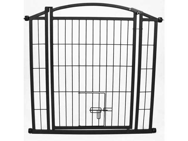 Black Outdoor Walk-Thru Pet Gate I560