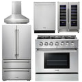 36 Propane Gas Range, Range Hood, Refrigerator, Dishwasher, Wine Cooler U92238