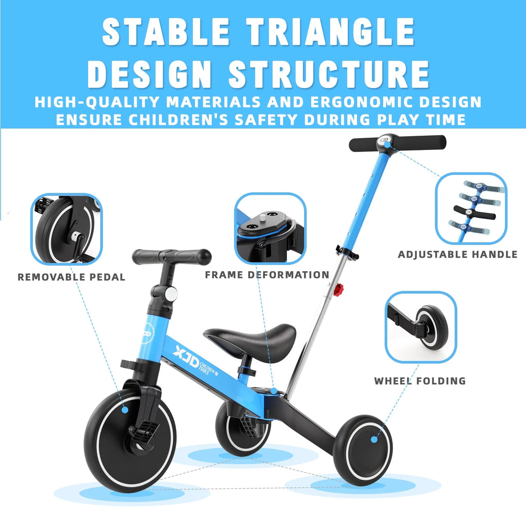 7 in 1 Toddler Tricycle with Push Handle R532939