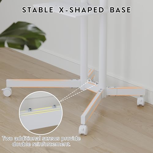 Black Mobile TV Stand for 32 to 85 inch Screens up to 121 lbs F475763