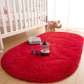 Ultra Soft Modern Oval Rugs 2.6' x 5.3' Red D1785