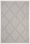 Cream Grey Geometric Area Rug 4' x 6' J69134