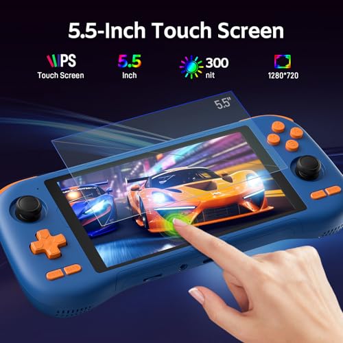 Retro Handheld Game Console 128G Android 14.0 5.5 Inch IPS Touch Screen M9296