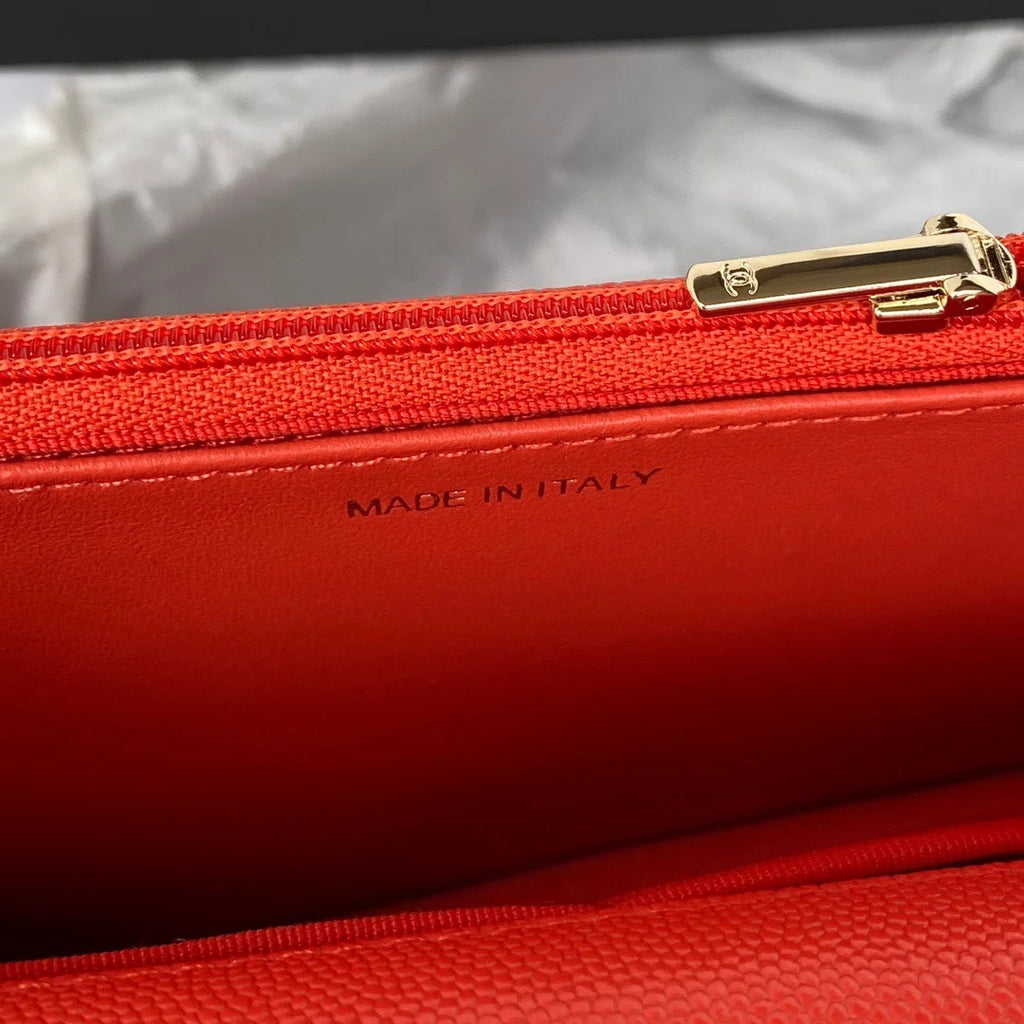 Small Flap Bag Gold Hardware Red Handbag D63398