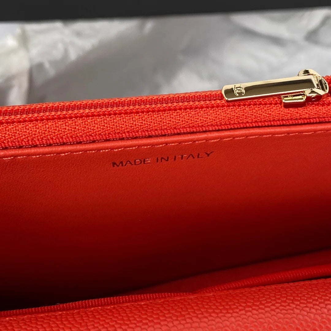 Small Flap Bag Gold Hardware Red Handbag D63398
