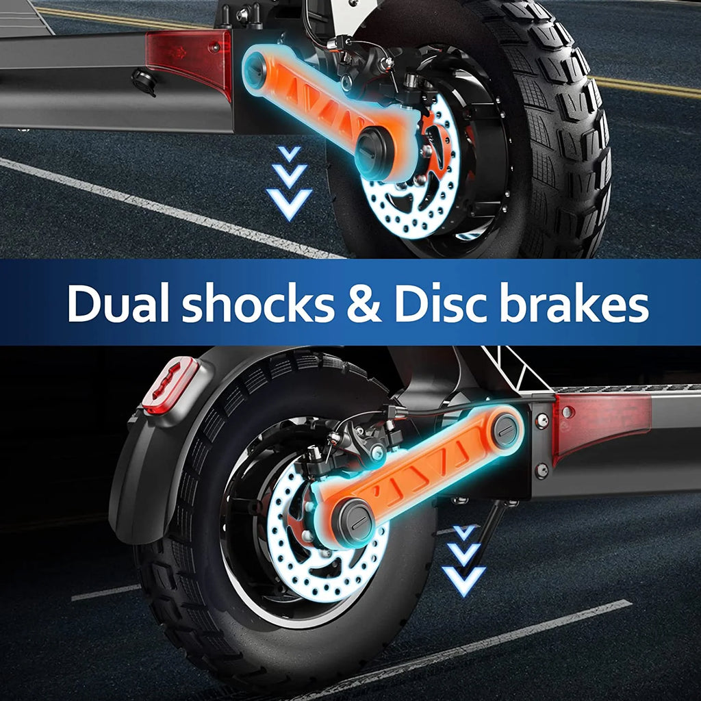 Dual Motor Electric Scooter, 2000W Up to 37 MPH & 50 Miles, 10 Off-Road Tires R695405