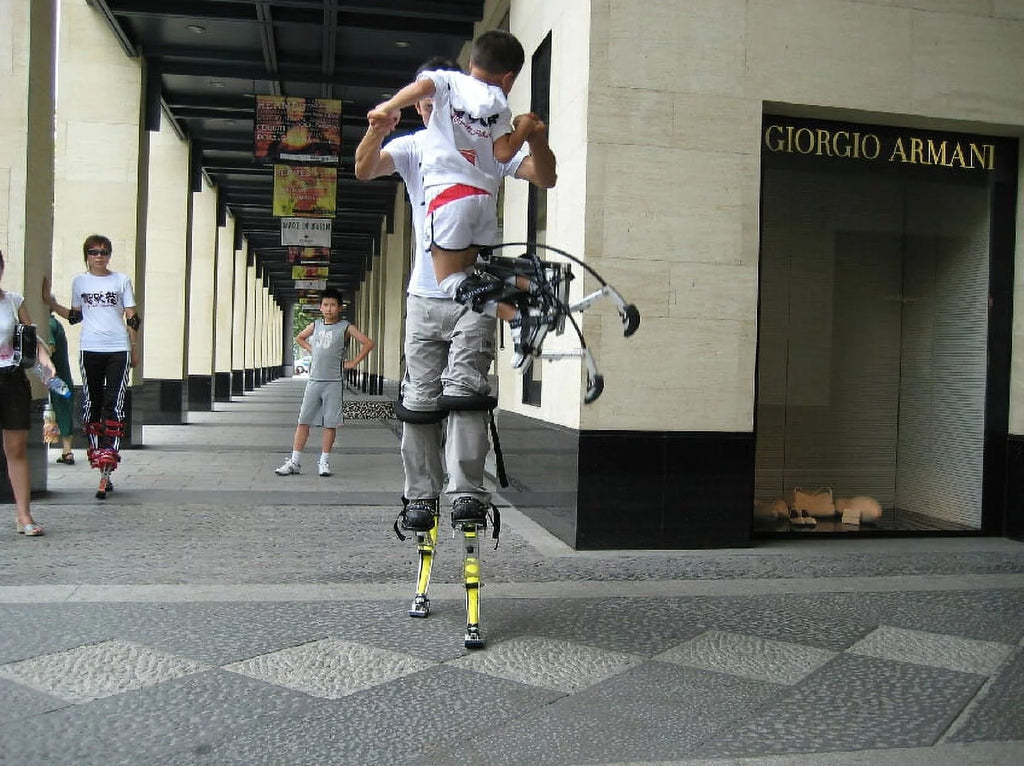 Black Kangaroo Shoes Jumping Stilts J8291