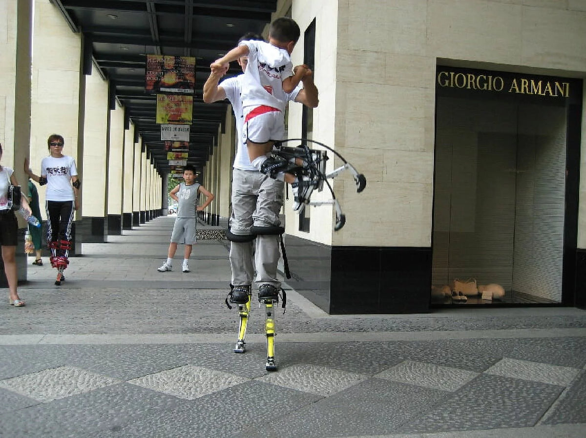 Black Kangaroo Shoes Jumping Stilts J8291