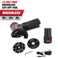 12V Max Brushless Palm Edge Router and 3-inch Disc Brushless Cut-off Tool with 1.5Ah Battery and Charger Z867934
