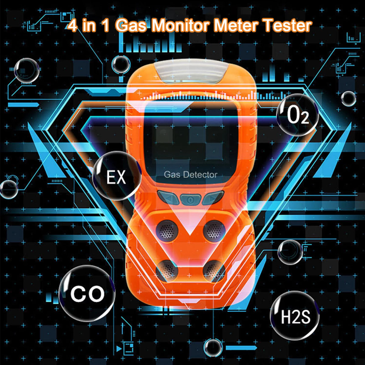Portable Digital Rechargeable Gas Monitor A7055