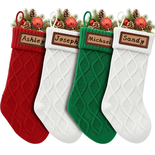 Knitted Christmas Stockings 4 Pack I211793