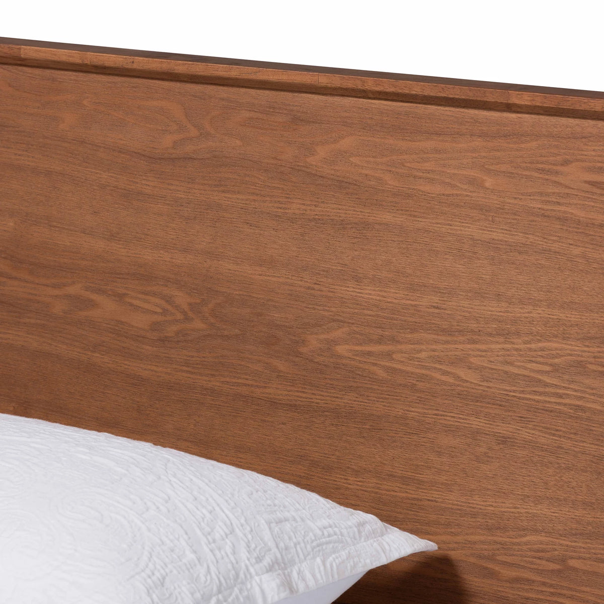 Twin Ash Walnut Platform Bed Q7183