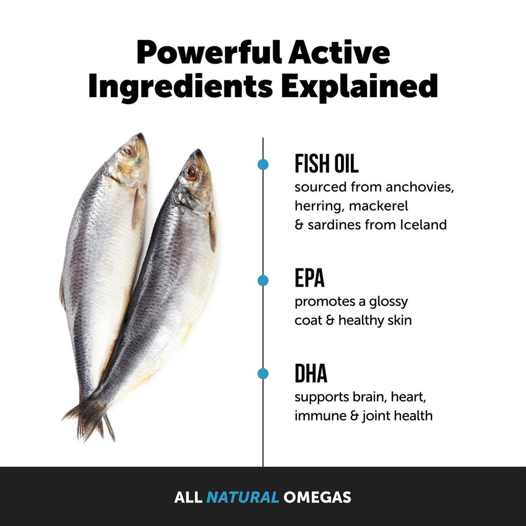 Wild Caught Omega-3 Fish Oil Supplement for Dogs and Cats X864593