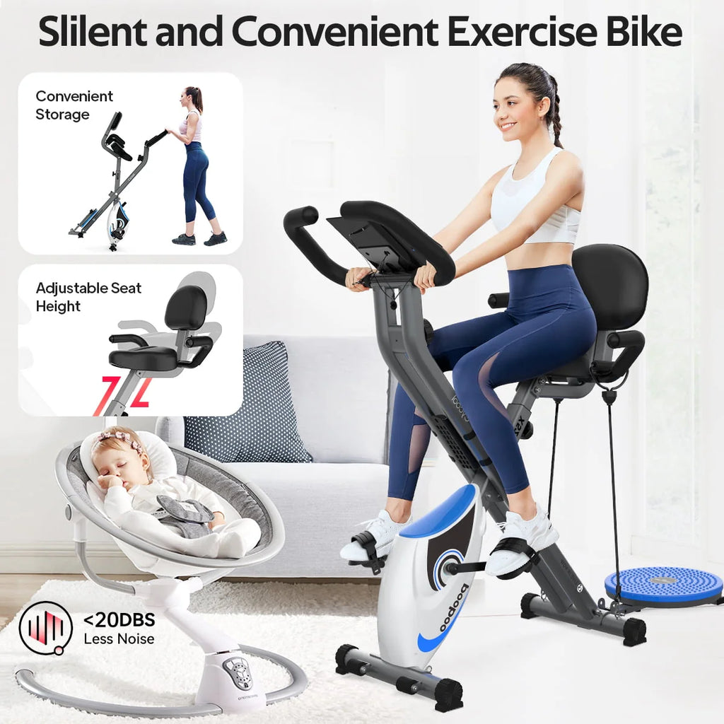 Folding Exercise Bike Indoor Cycling Bike G2931