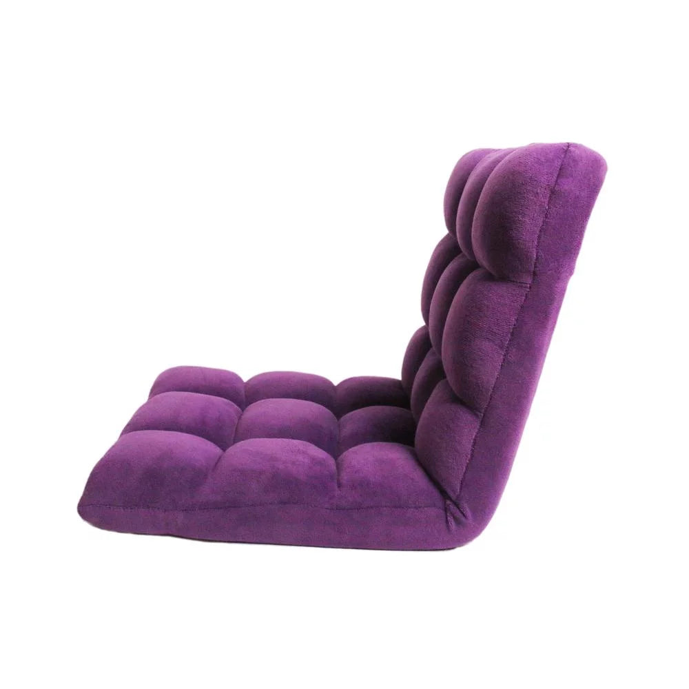 Purple Microfiber Quilted Recliner Chair Z94264
