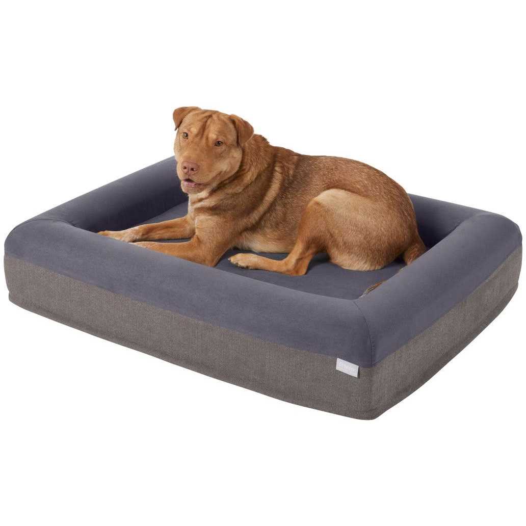 Orthopedic Rectangular Bolster Cat Dog Bed with Removable Cover B902