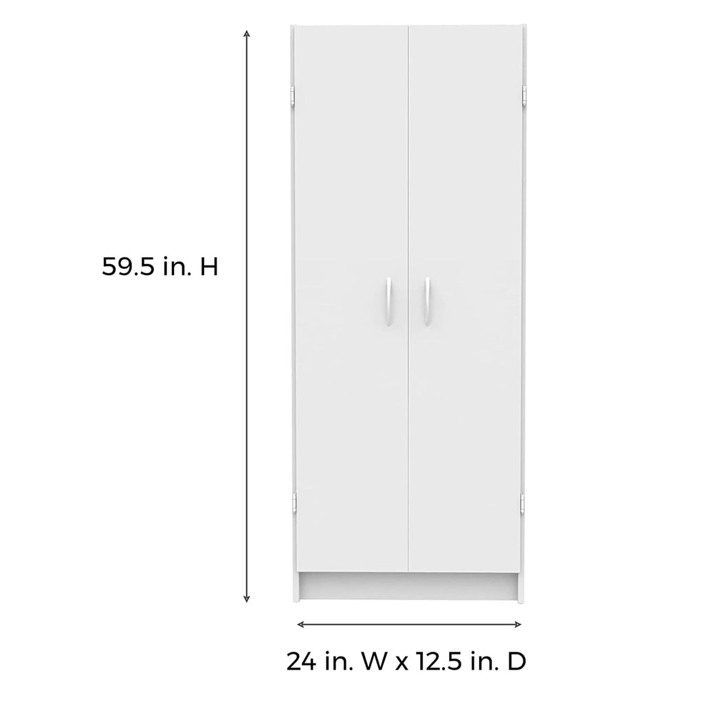 Adjustable 4 Shelf Pantry Cabinet White H3377