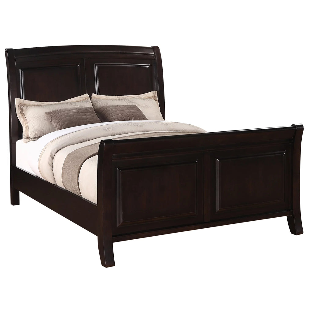 Cappuccino Queen Size Panel Beds B35963