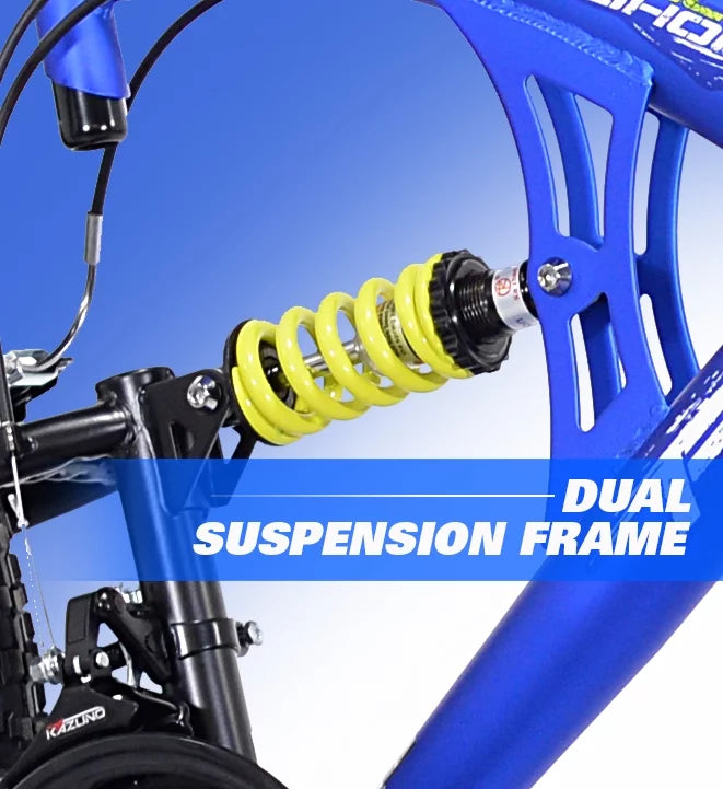 Blue 29 in. Dual Suspension Mountain Bike K437
