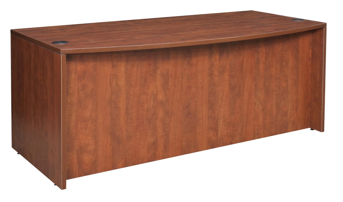 71 in. Hi-Low Bow Front L Desk with Single Mobile Pedestal Cherry G179