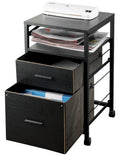 Black 2 Drawer File Cabinet N21029