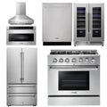 36 Propane Dual Fuel Range, Range Hood, Microwave, Refrigerator, Dishwasher, Wine Cooler M6253