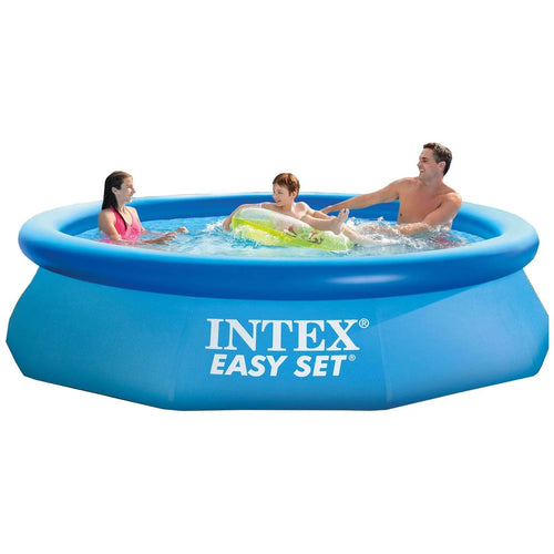 10ft x 30in Inflatable Round Swimming Pool & Pump E746