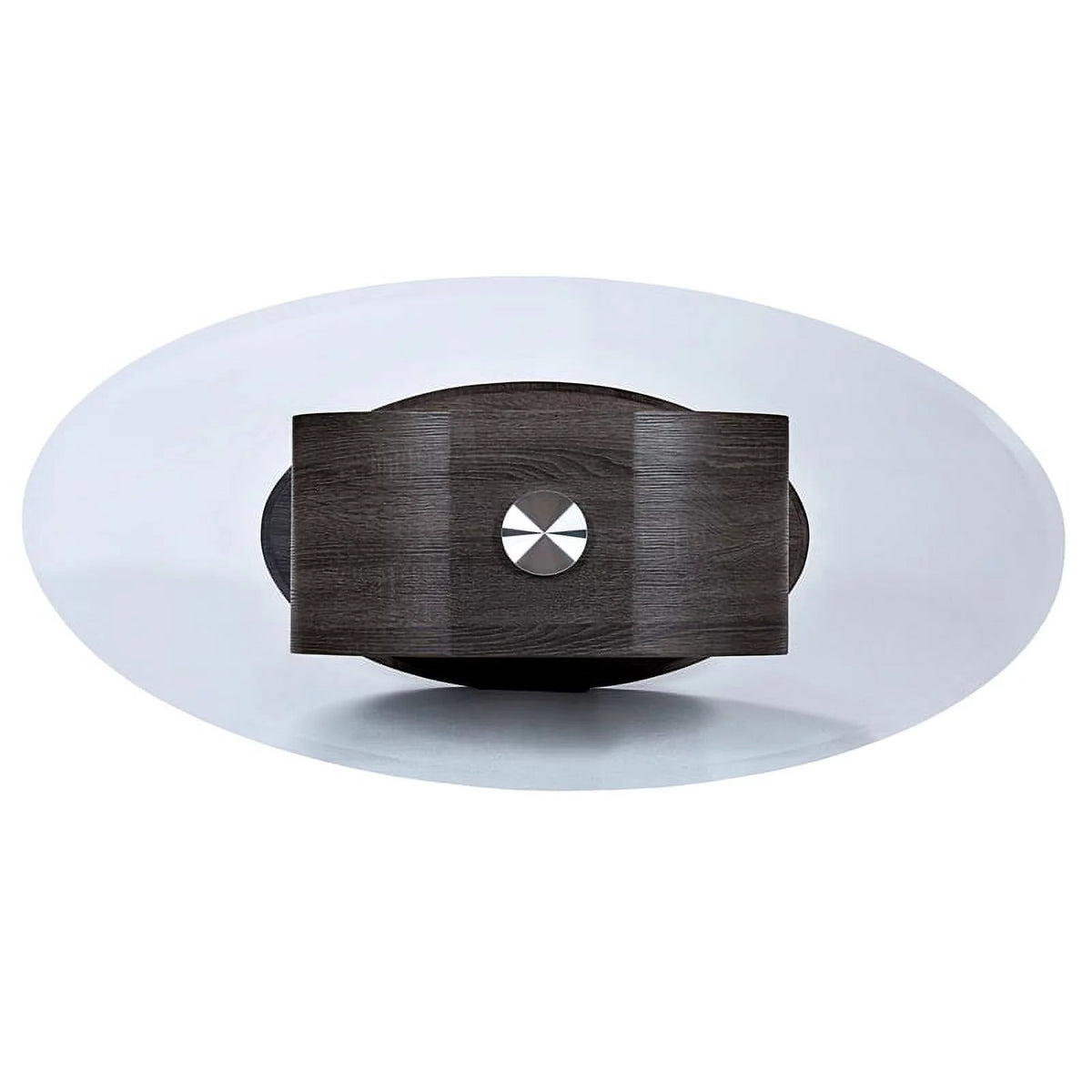 Black 3-Piece Tempered Glass Top Coffee Table Set Y9516