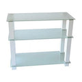 Gloss White Frosted Glass TV Stand H992895