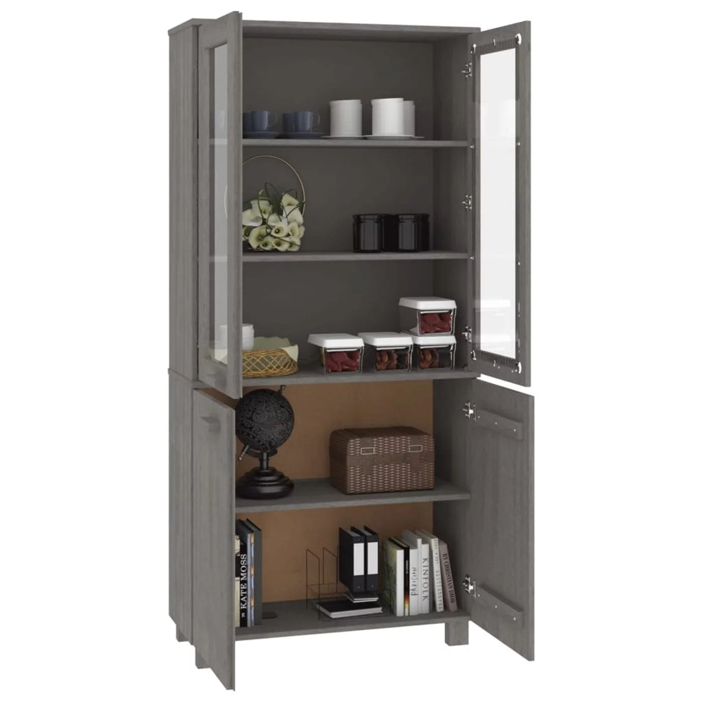 Solid Wood Pine Gray Highboard G4350